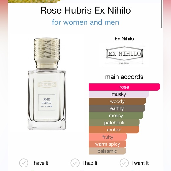 Ex Nihilo Rose Hubris 7.5ml - Picture 6 of 7